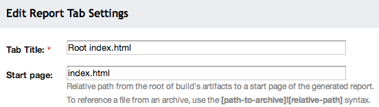 Setting up custom report tab